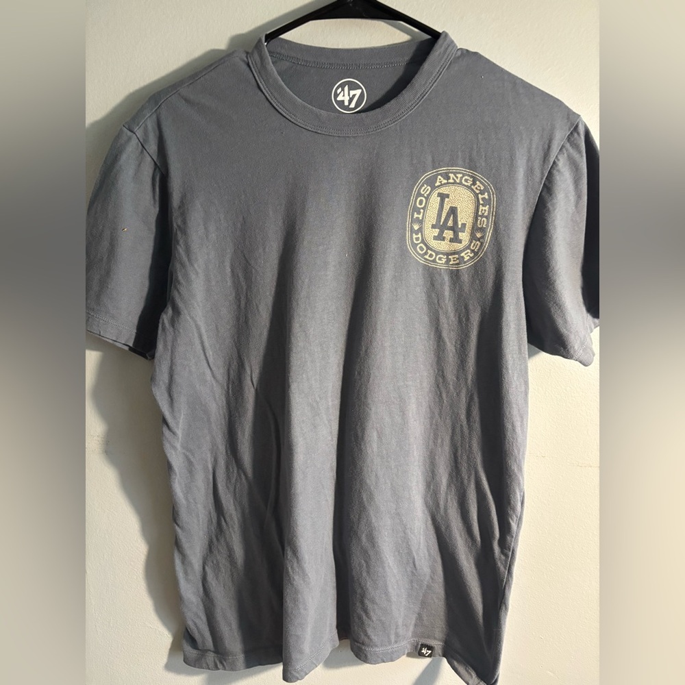 ❤️ 47 Gray Los Angeles Dodgers Short Sleeve Tee